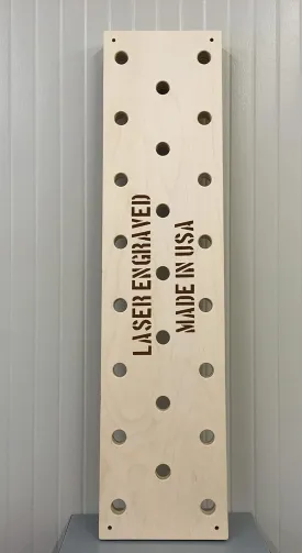 12"x48" Climbing Pegboard, Custom Engraving Options Climbing peg Board, MMA Training, Ninja Warrior, Strength Training