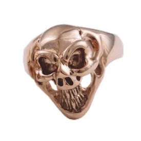 18K Small Good Luck Skull Ring
