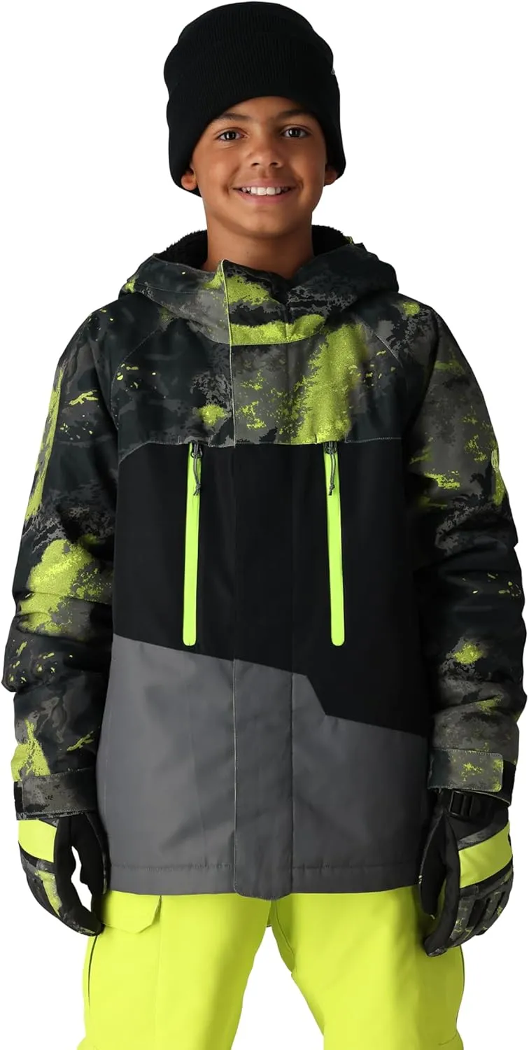 686 Boy's Geo Insulated Jacket - Snow & Ski Jacket, Thermal Clothing - Water & Weather Resistant