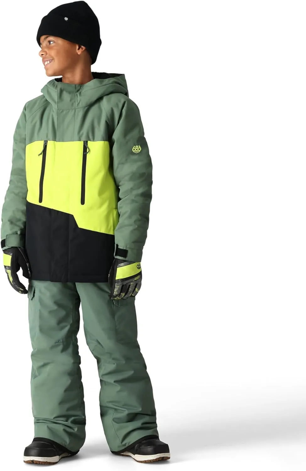 686 Boy's Geo Insulated Jacket - Snow & Ski Jacket, Thermal Clothing - Water & Weather Resistant