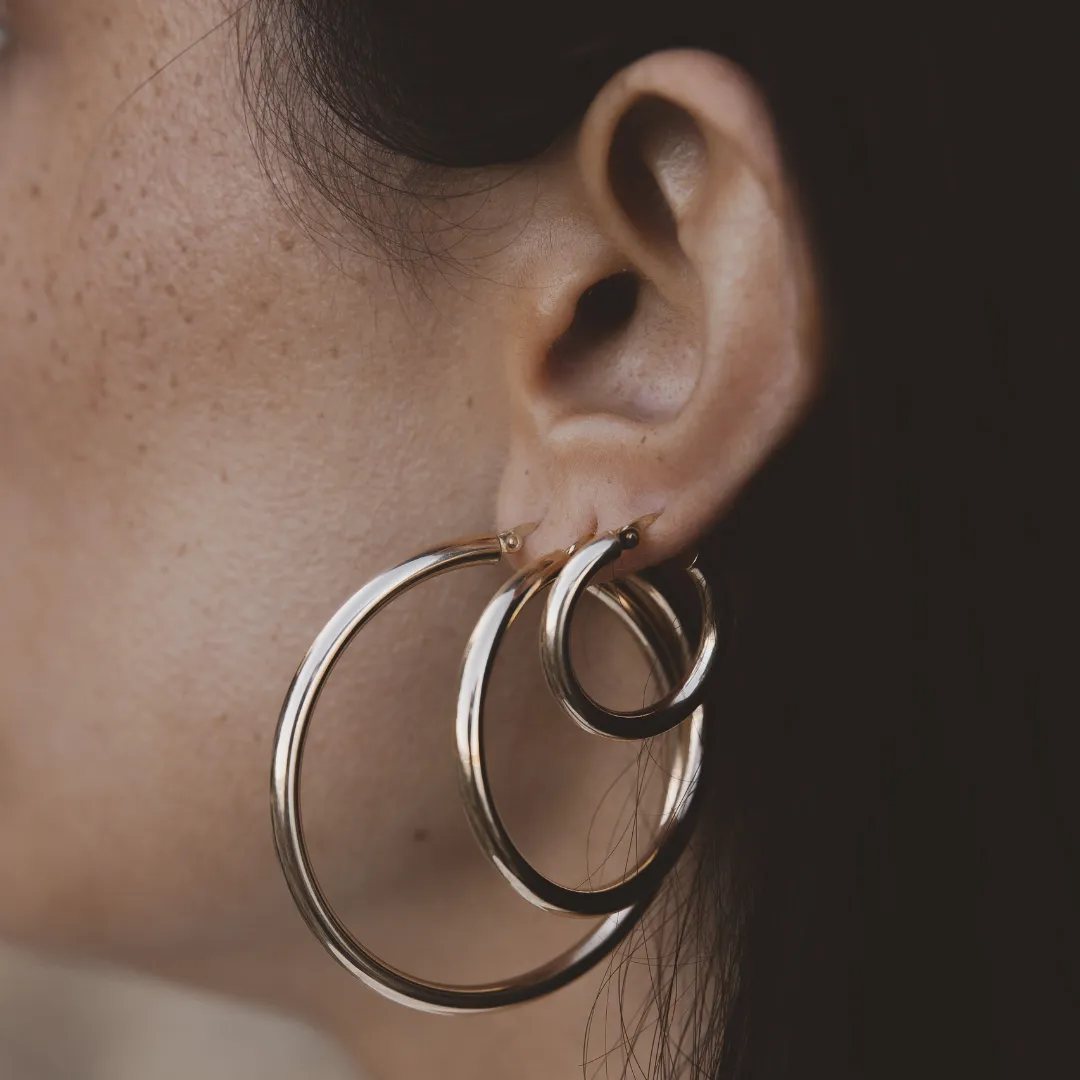 Ailiya Hoop Earrings 9k 20mm - Solid Gold