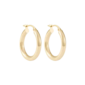 Ailiya Hoop Earrings 9k 20mm - Solid Gold
