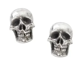 ALCHEMY OF ENGLAND SKULL STUD EARRINGS