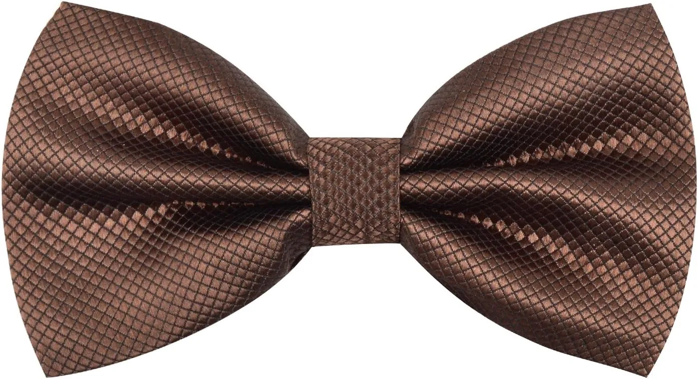 Alizeal Mens Solid Mini Squares Formal Banded Bow Ties