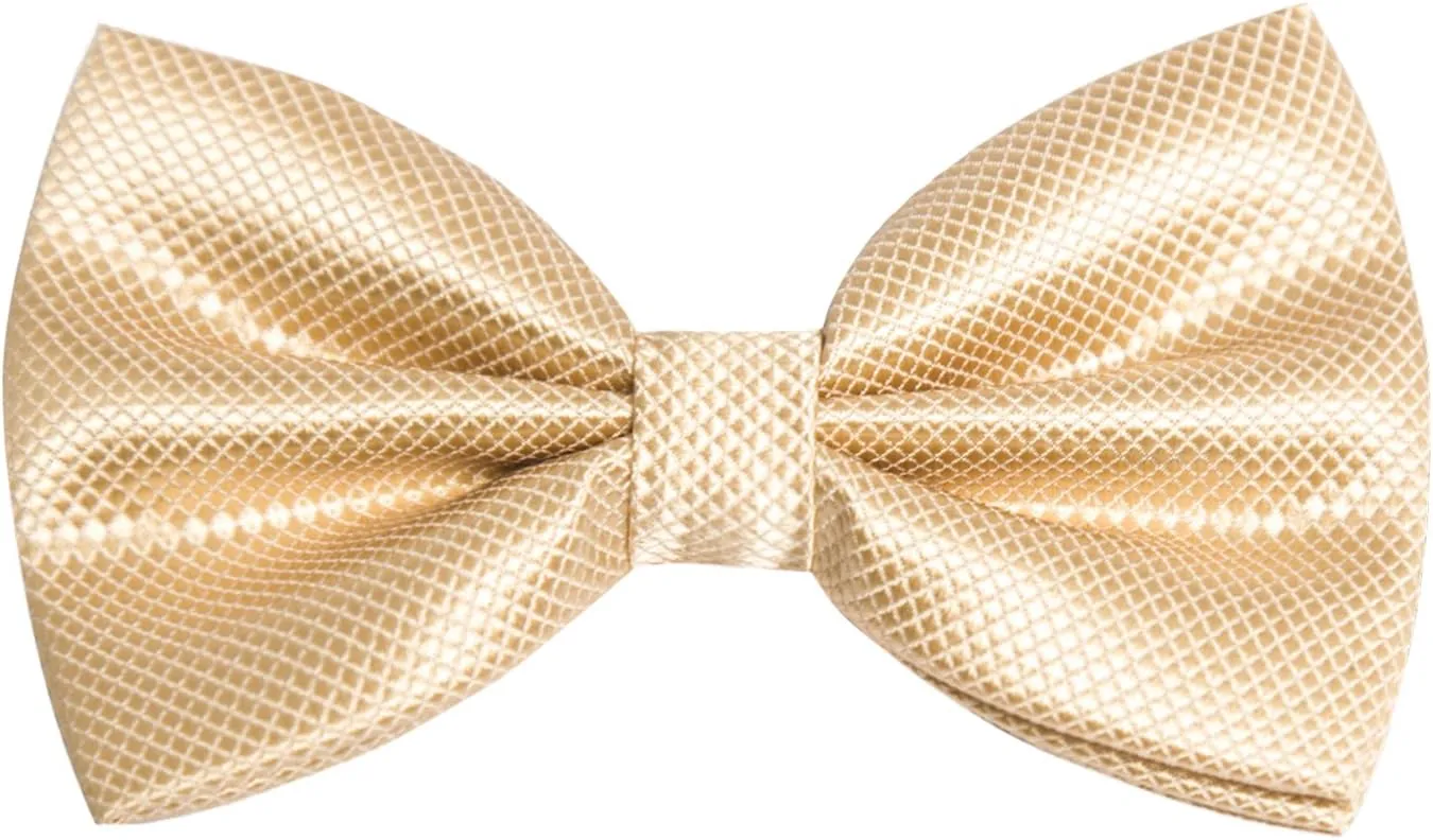 Alizeal Mens Solid Mini Squares Formal Banded Bow Ties
