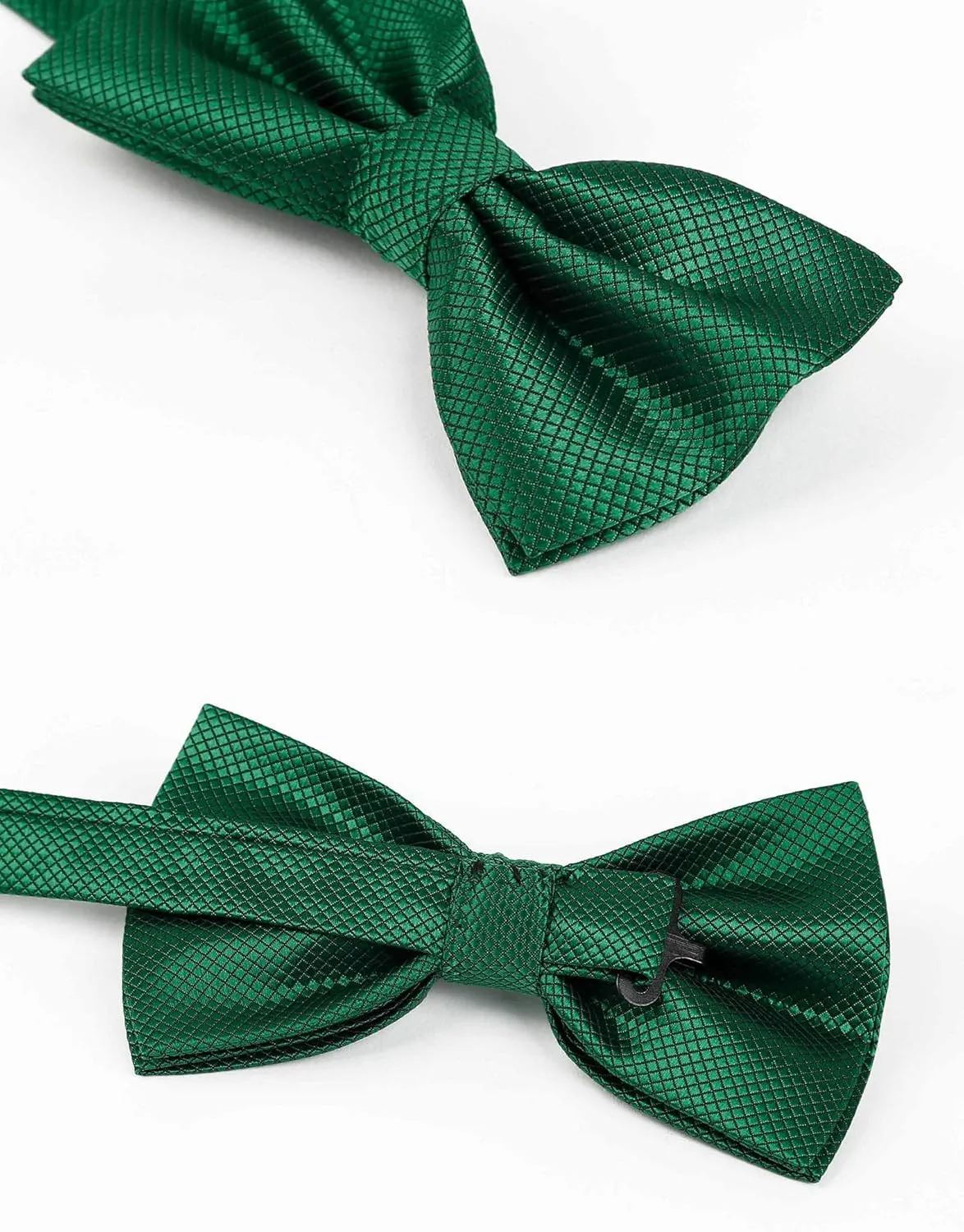Alizeal Mens Solid Mini Squares Formal Banded Bow Ties