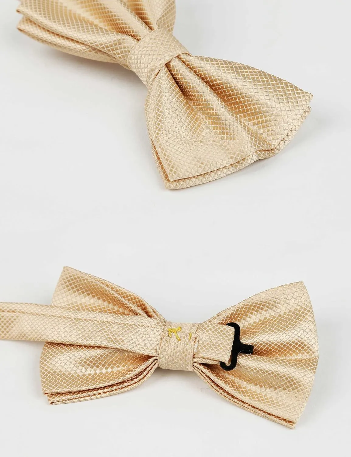 Alizeal Mens Solid Mini Squares Formal Banded Bow Ties