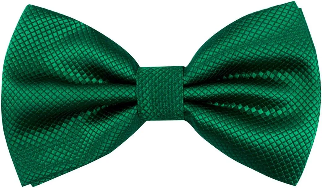 Alizeal Mens Solid Mini Squares Formal Banded Bow Ties