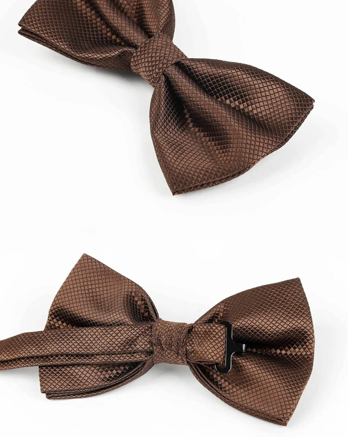Alizeal Mens Solid Mini Squares Formal Banded Bow Ties