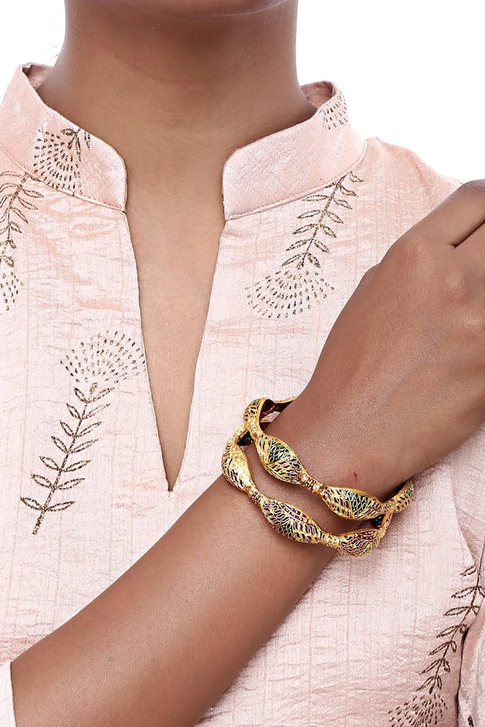 Alloy Bangles in Gold