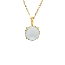 AQUAMARINE PENDANT 18K YELLOW GOLD