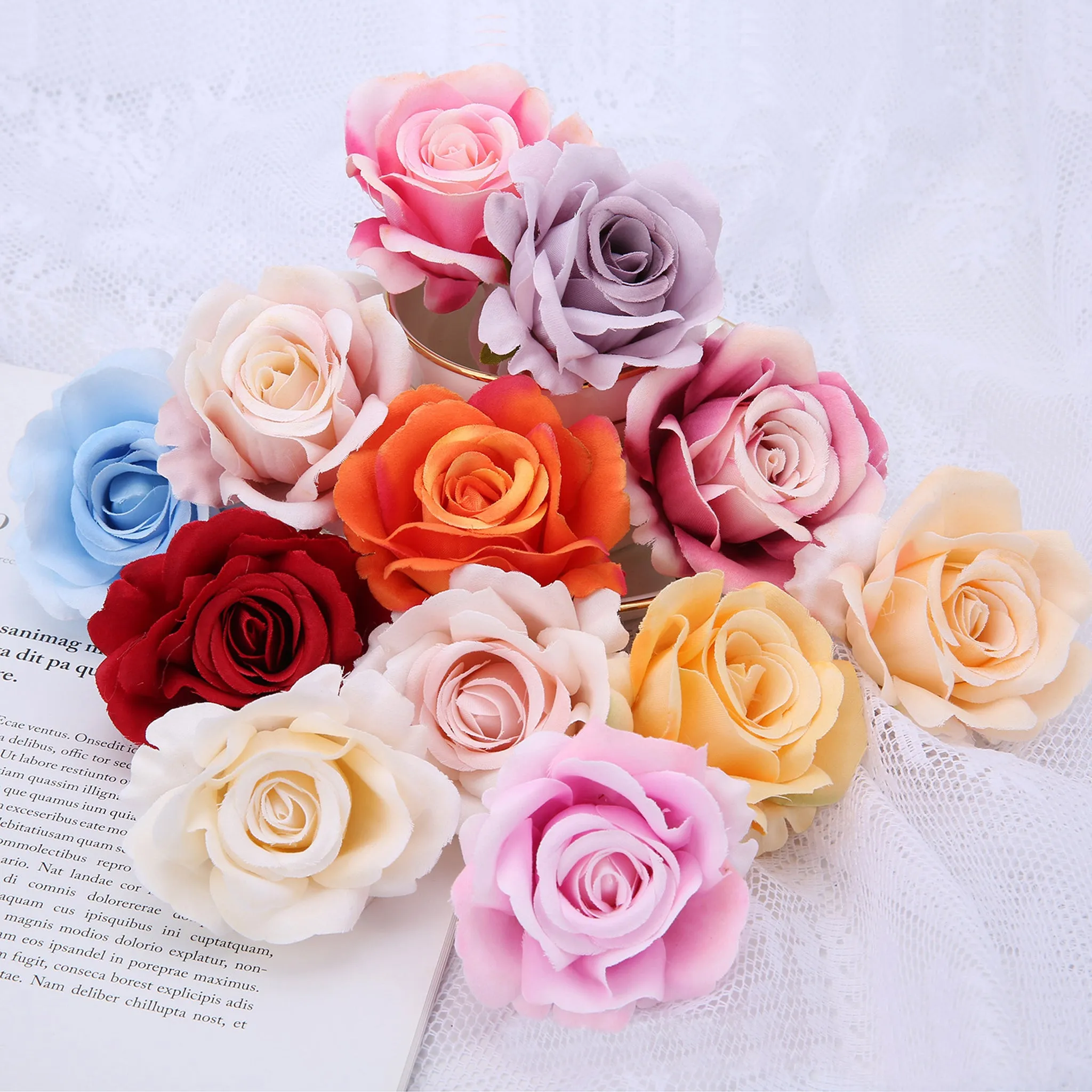 Artificial Small Roses Bulk Silk Flowers