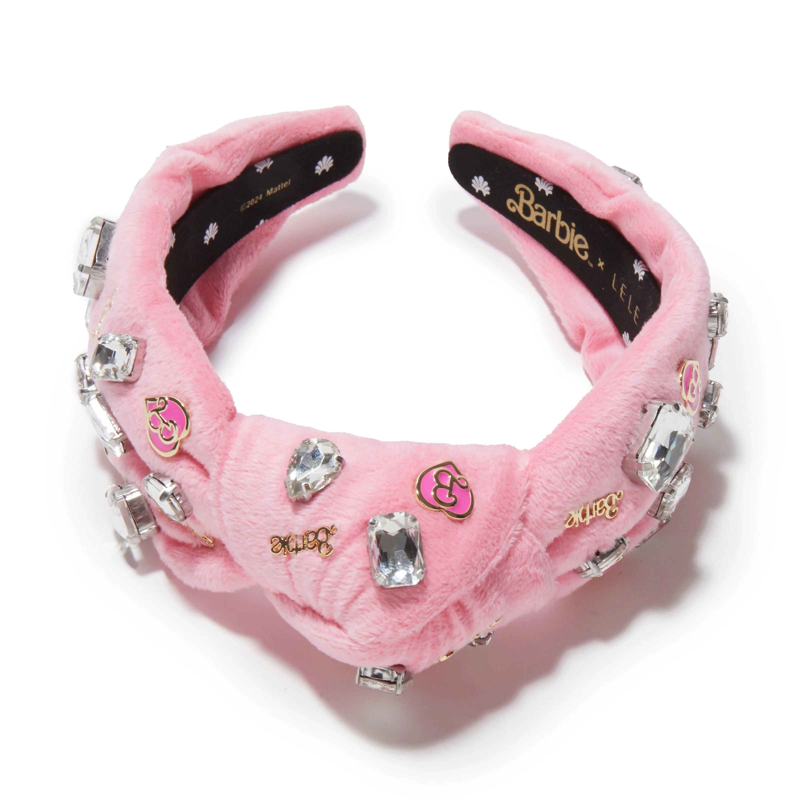BARBIE™ X LELE SADOUGHI LIPSTICK PINK CHARMS KNOTTED HEADBAND