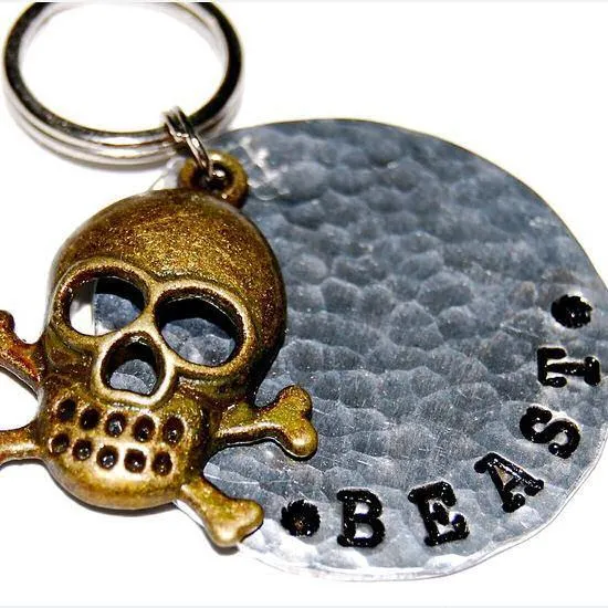 Beast Large Skully Dog ID Tag
