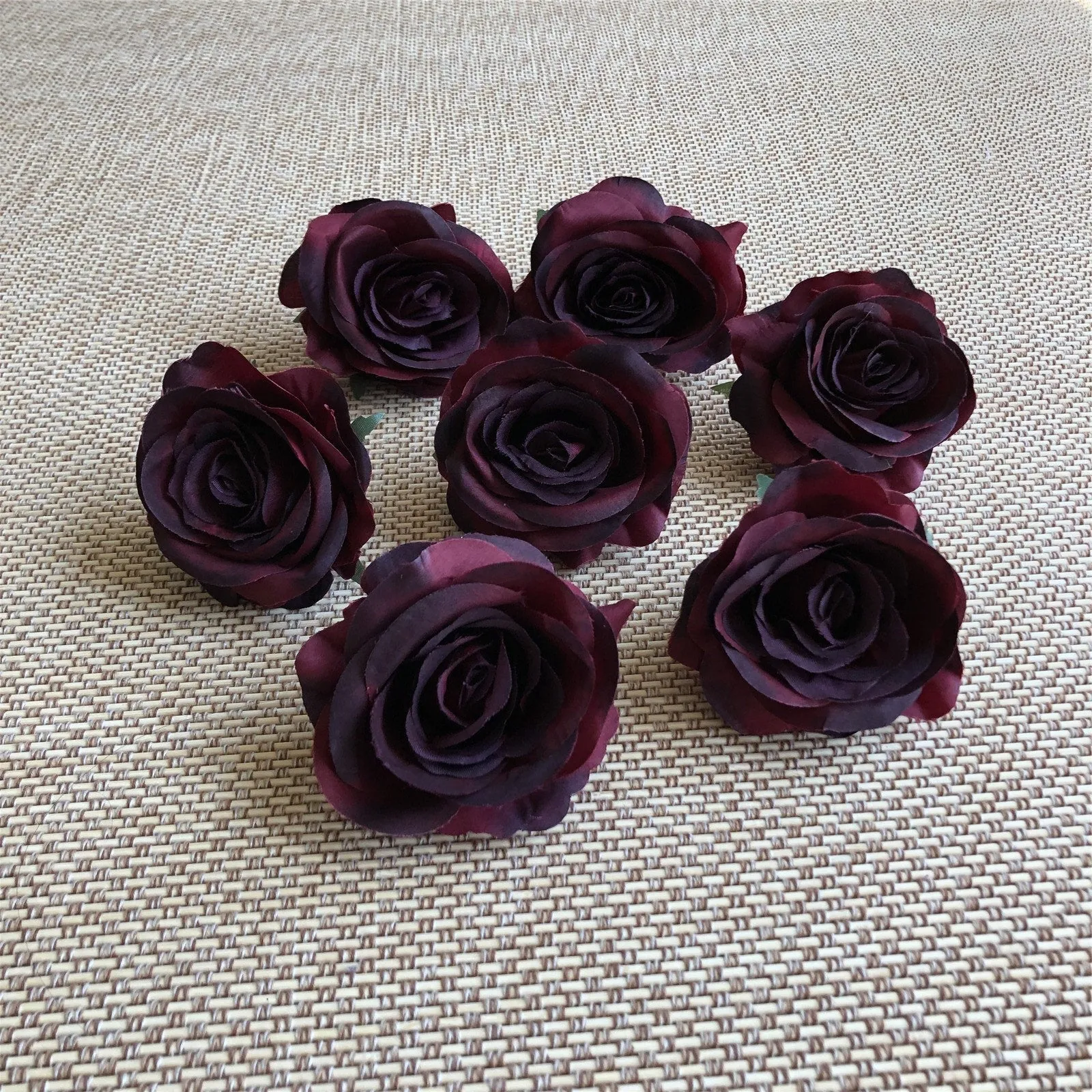 Burgundy Silk Roses Bulk Flowers 100pcs Wedding Floral Supplies