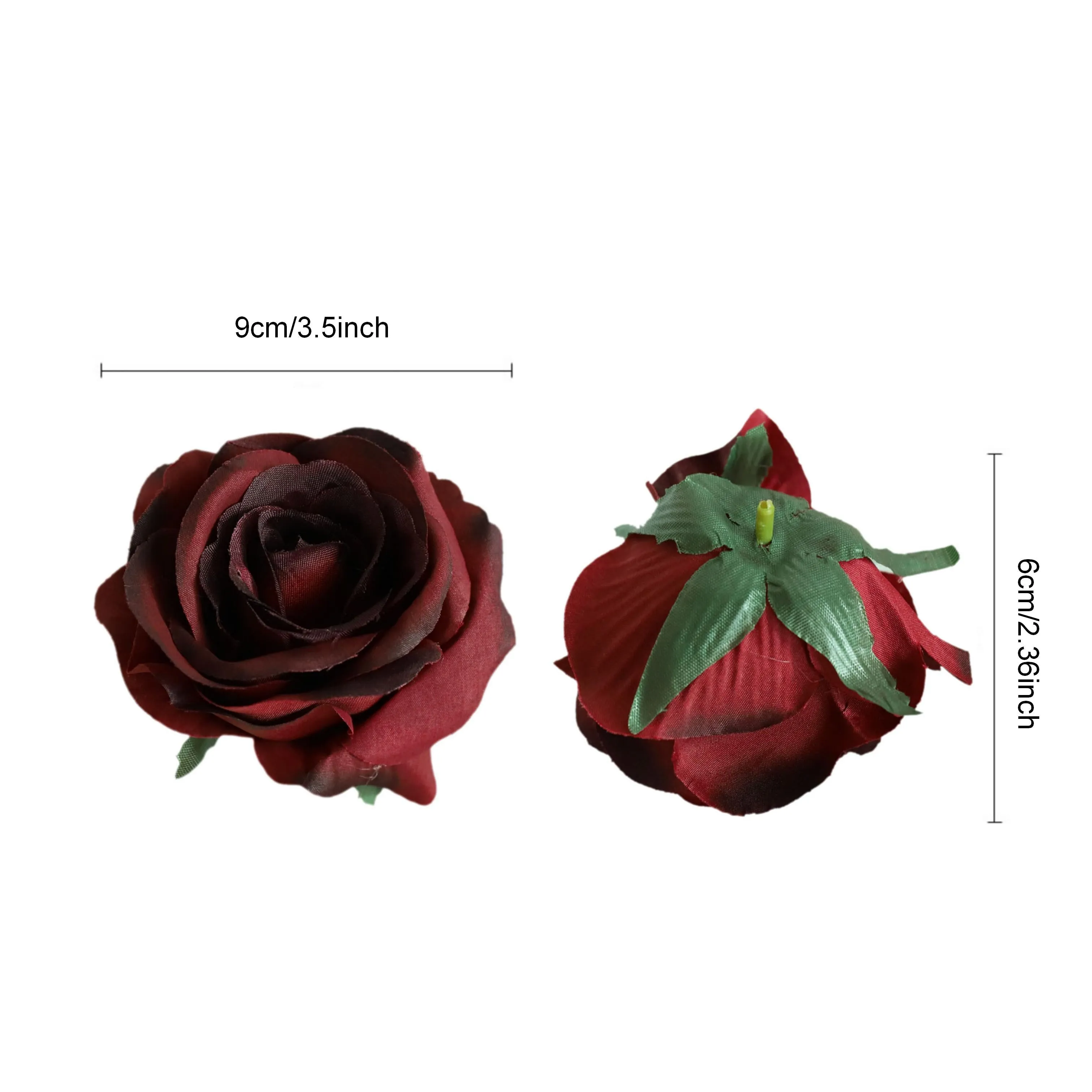 Burgundy Silk Roses Bulk Flowers 100pcs Wedding Floral Supplies
