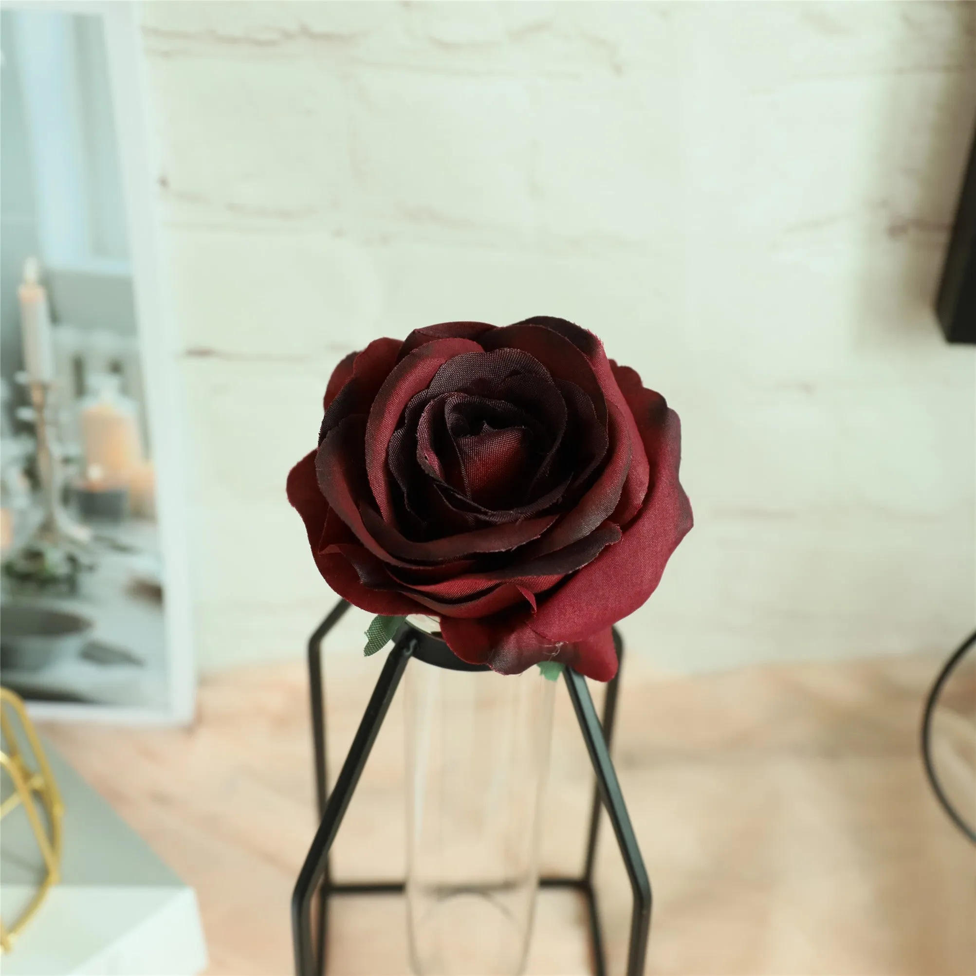 Burgundy Silk Roses Bulk Flowers 100pcs Wedding Floral Supplies