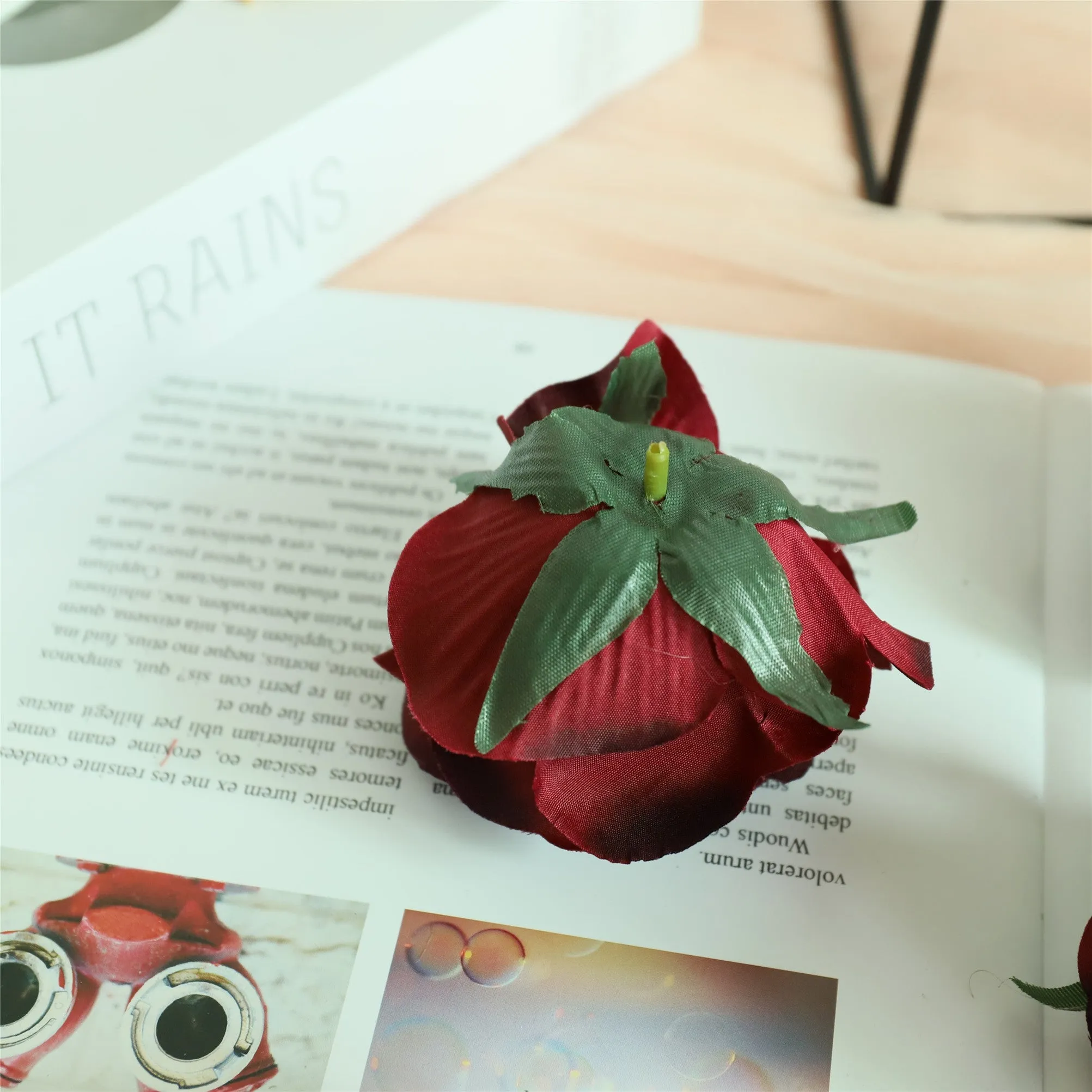 Burgundy Silk Roses Bulk Flowers 100pcs Wedding Floral Supplies