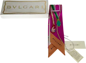 BVLGARI Multicoloured Serpenti Silk Shelley Twilly Scarf One Size