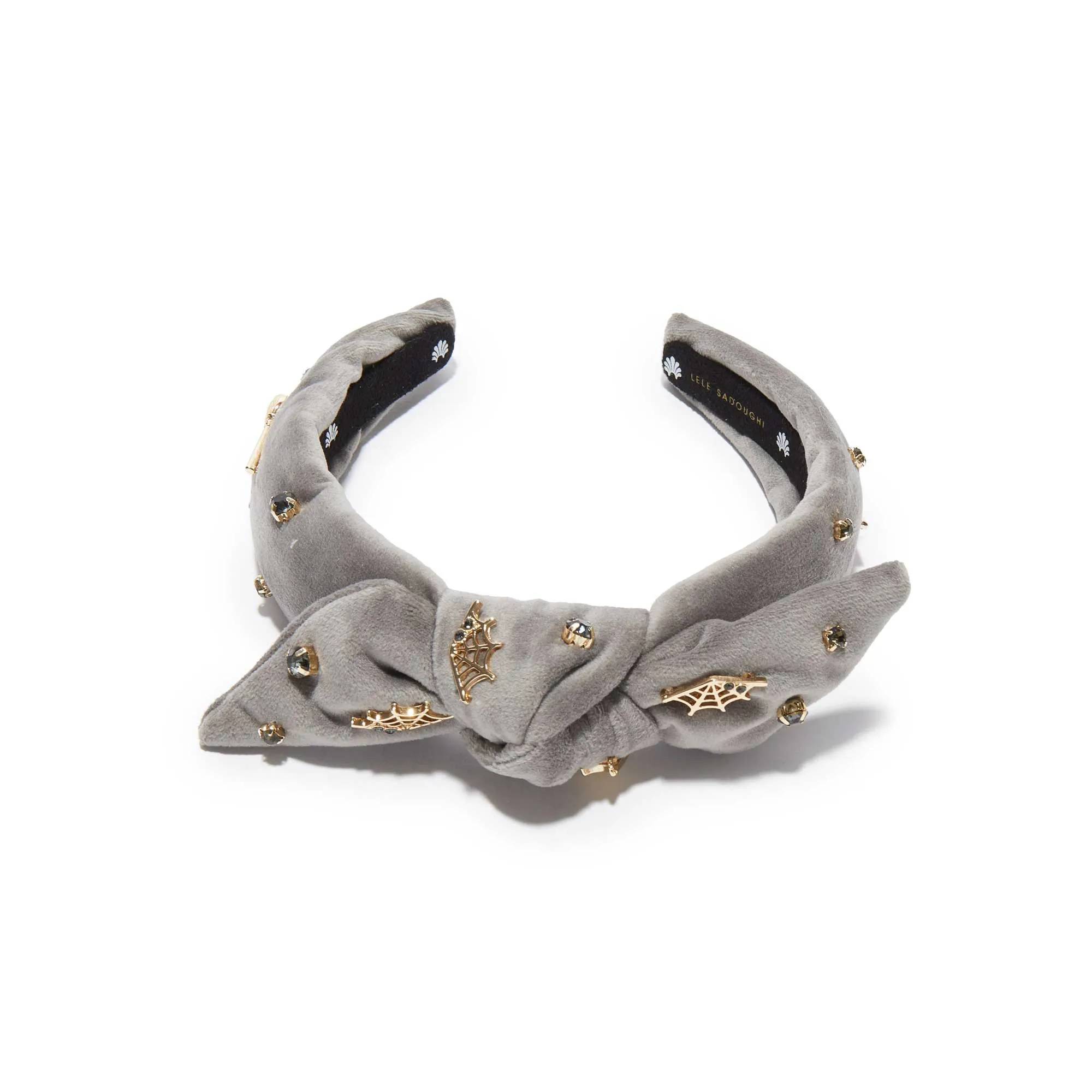 CHARCOAL KIDS SPOOKY EMBELLISHED BOW-TIE HEADBAND