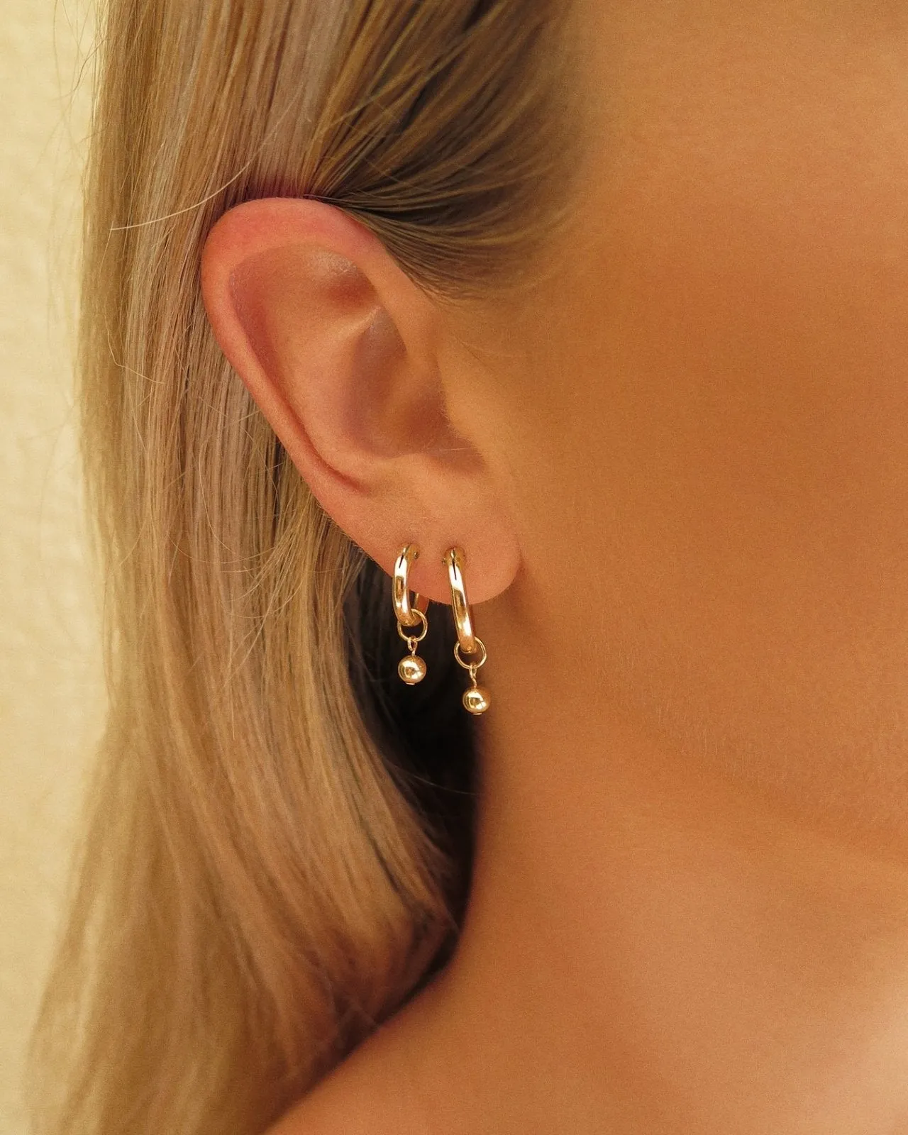 Classic Thick Hoop Earrings Set (10% Off)  - 14k Yellow Gold Fill