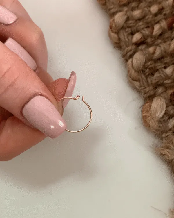 Cognac CZ Hoop Earrings  - 14k Yellow Gold Fill
