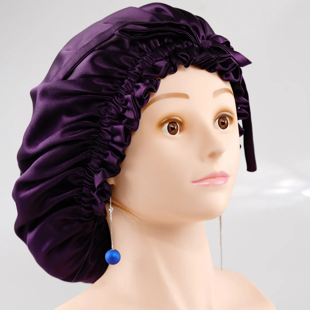 Custom Wholesale Silk Bonnet with Tie - Adjustale & Double Side