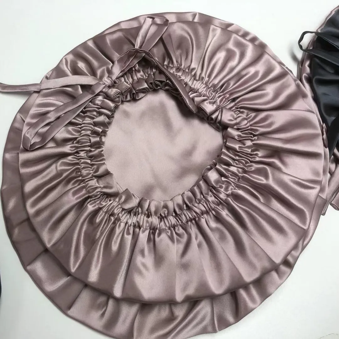 Custom Wholesale Silk Bonnet with Tie - Adjustale & Double Side