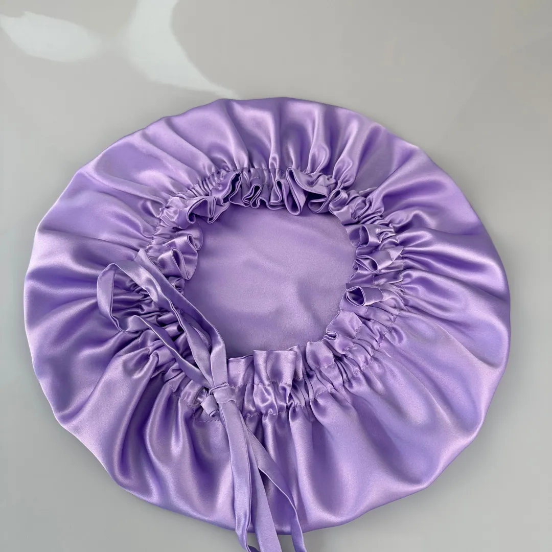 Custom Wholesale Silk Bonnet with Tie - Adjustale & Double Side