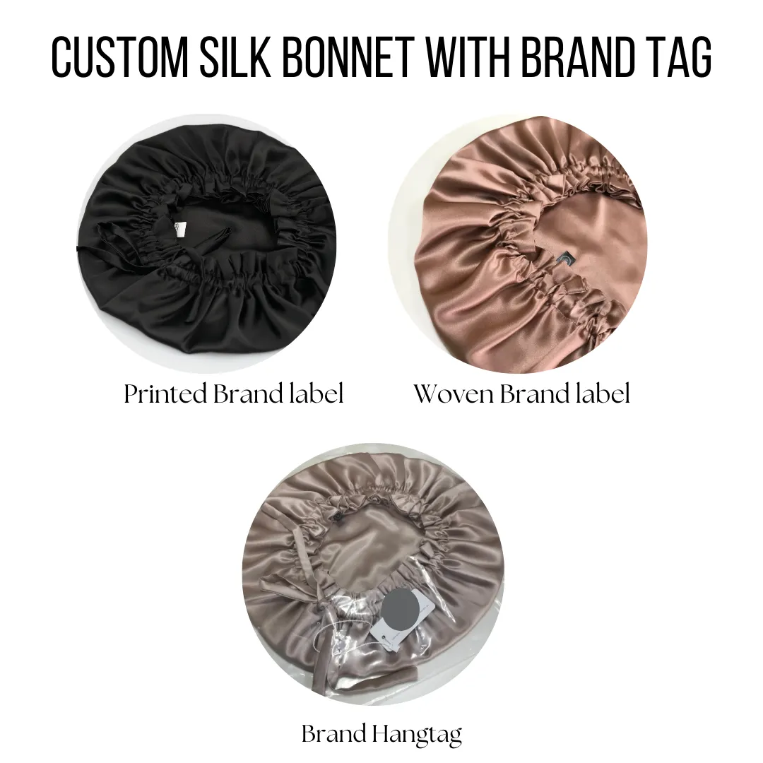 Custom Wholesale Silk Bonnet with Tie - Adjustale & Double Side