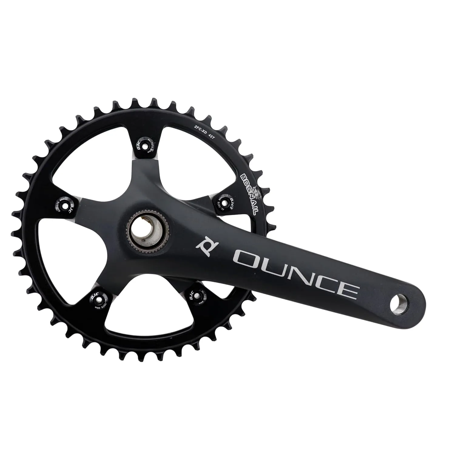 DJC Bike Single Double Chainring Bolts Aluminum or Steel 5pcs in Pack, with M5 hex Wrench and Install Tool Wrench (Steel Black, Single Chainring Bolts)