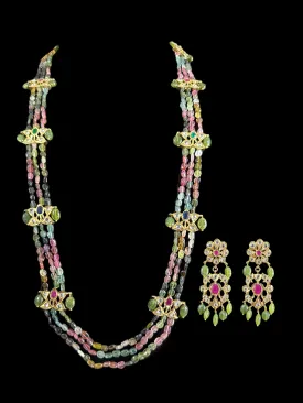 DLN62 Tourmaline beads Rani haar with earrings ( READY TO SHIP )