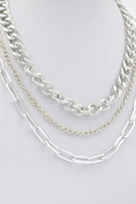 Elle Multi Chain Layered Necklace Gold