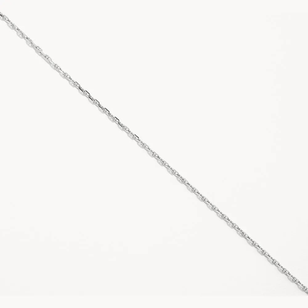 Fine Anchor Chain Necklace in Silver