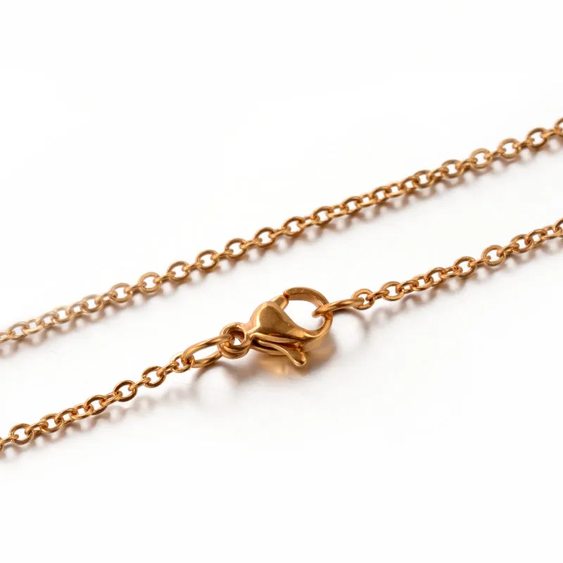 Fine Flat Cable Chain Necklace - Stainless - 17.5"