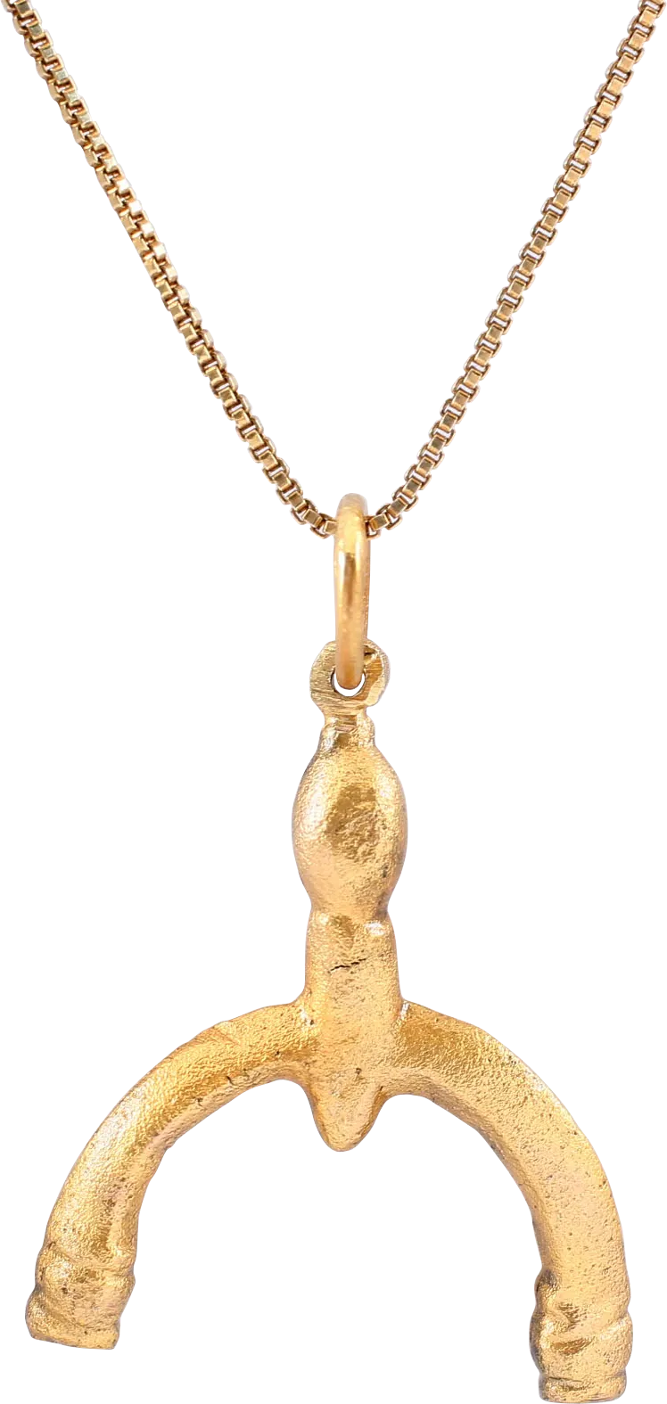 FINE LARGE VIKING LUNAR PENDANT NECKLACE C.900-1000 AD