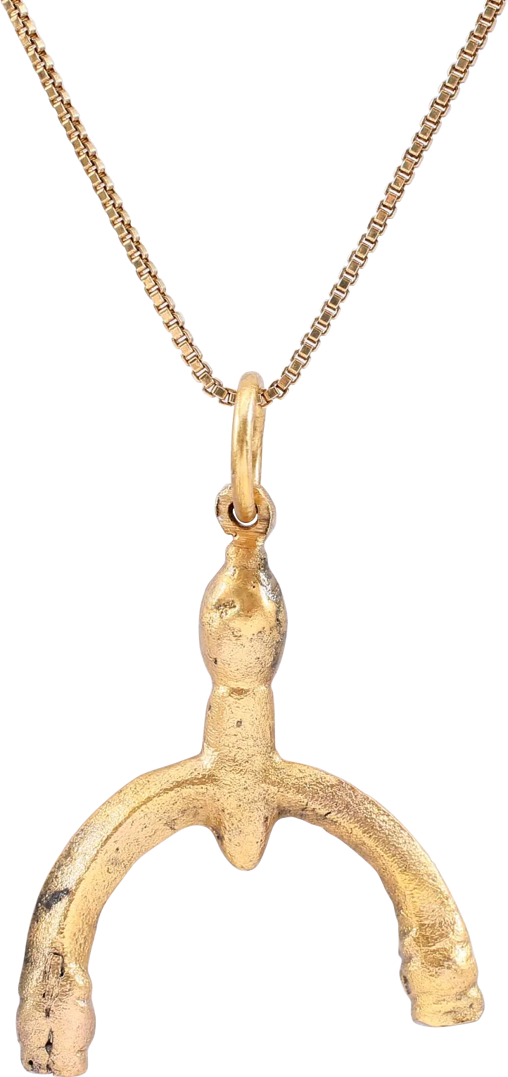 FINE LARGE VIKING LUNAR PENDANT NECKLACE C.900-1000 AD