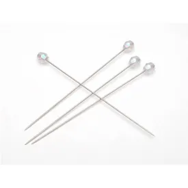 Flower Pins Crystal AB 3 inches 100 assorted size