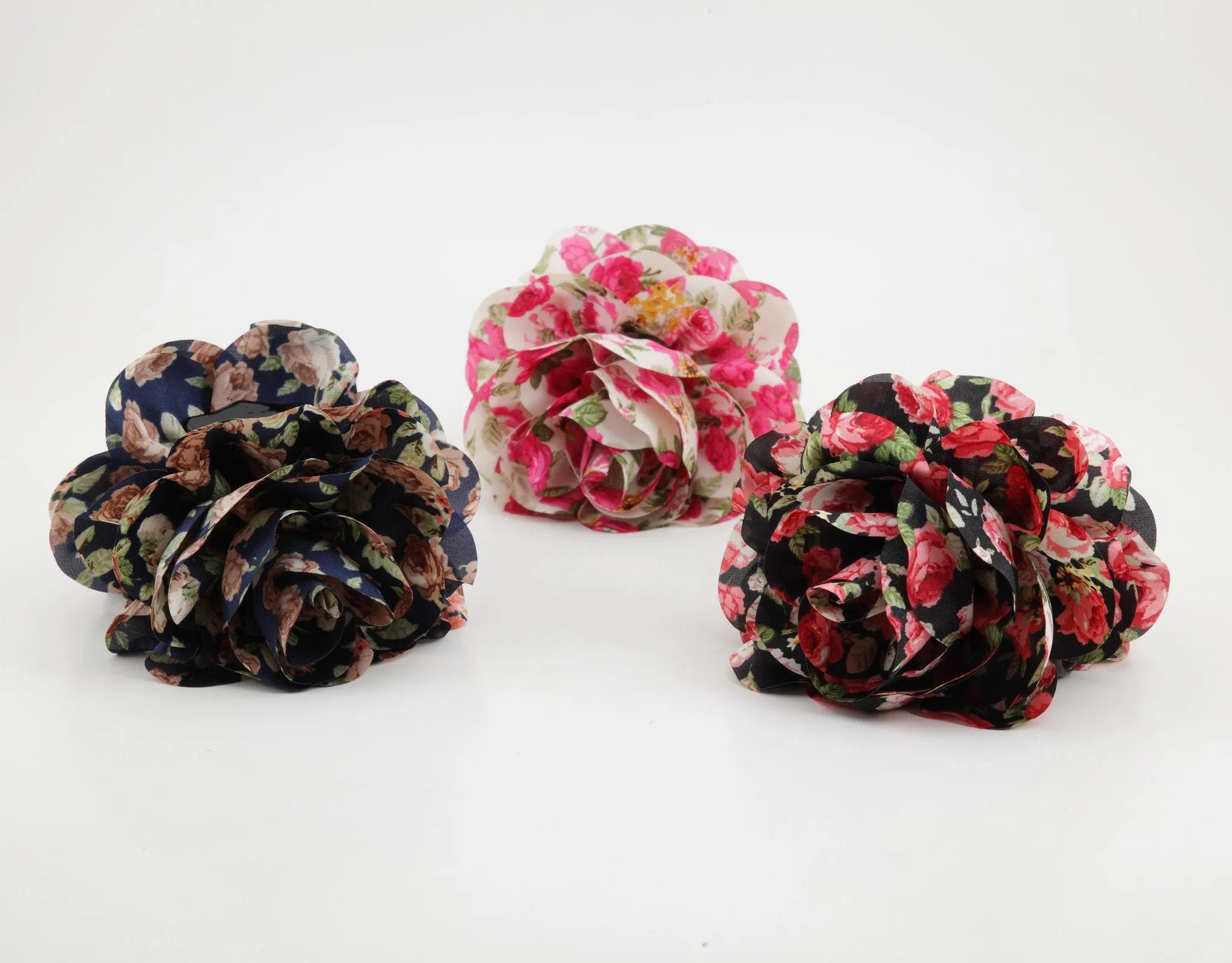 Flower Print Floral Petal Dahlia Hair Jaw Claw