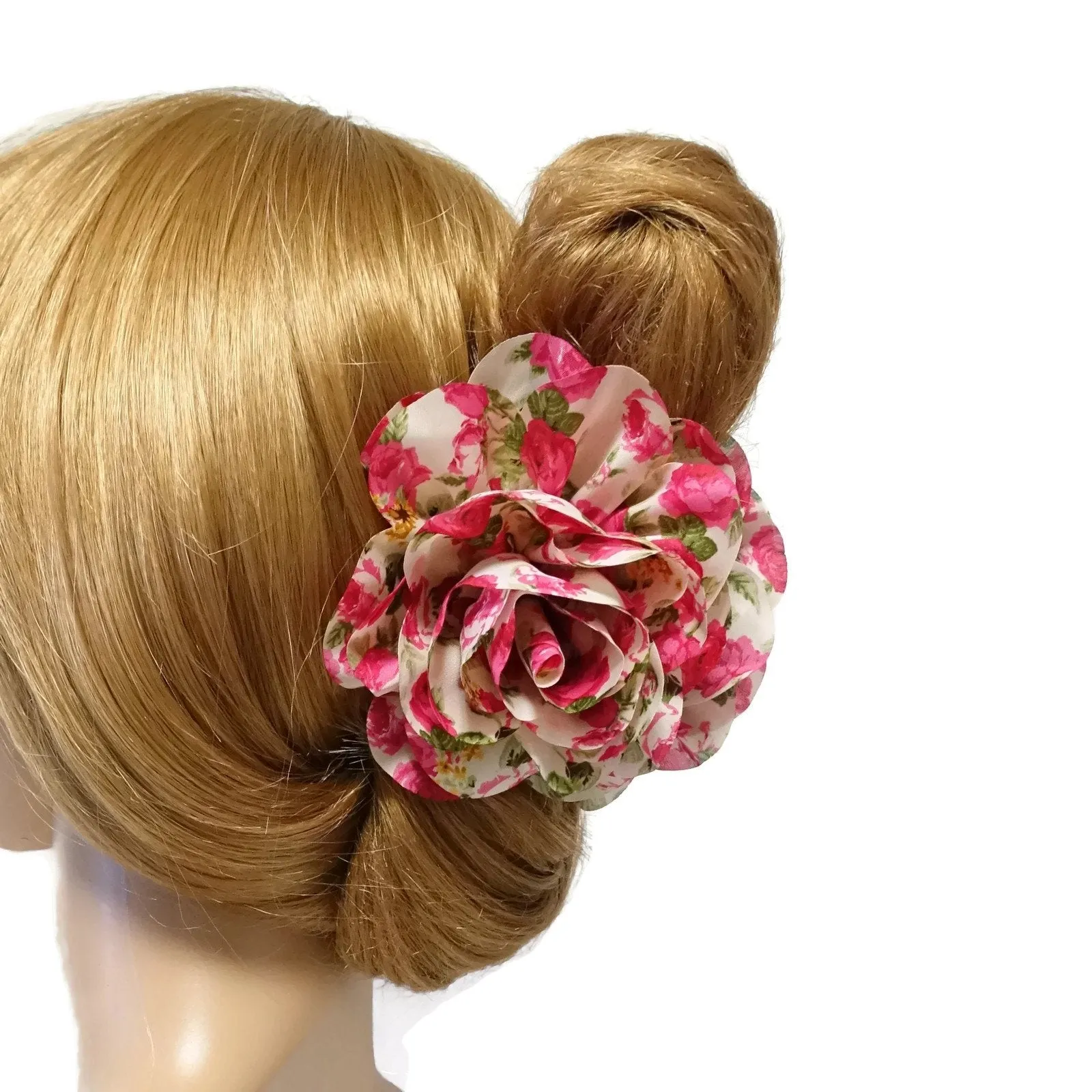 Flower Print Floral Petal Dahlia Hair Jaw Claw