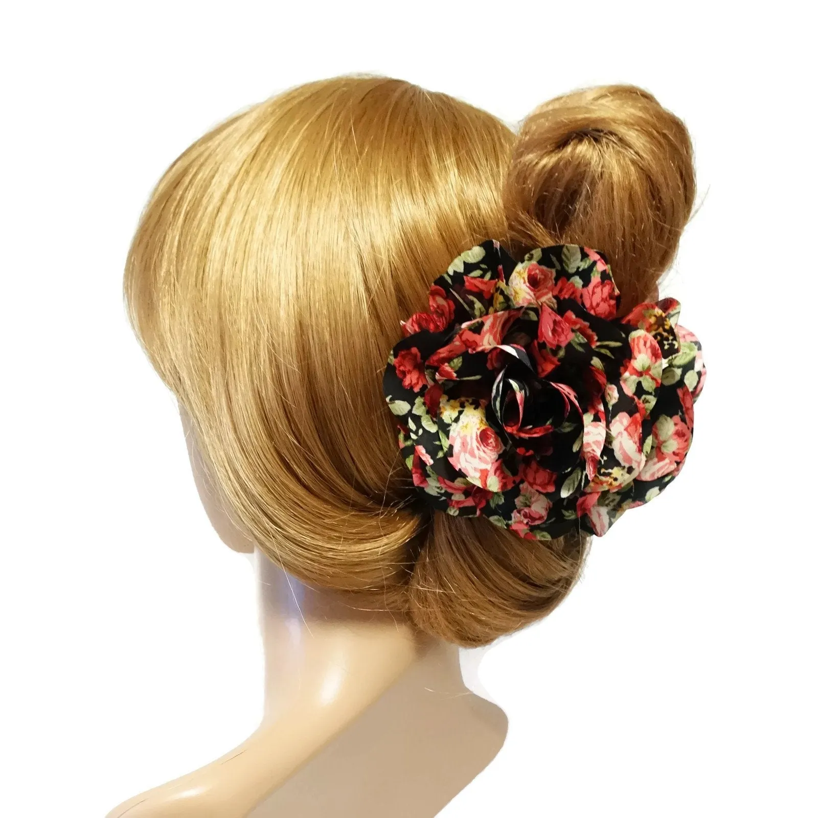 Flower Print Floral Petal Dahlia Hair Jaw Claw