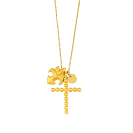 FRENCH LILY PENDANT 18K YELLOW GOLD