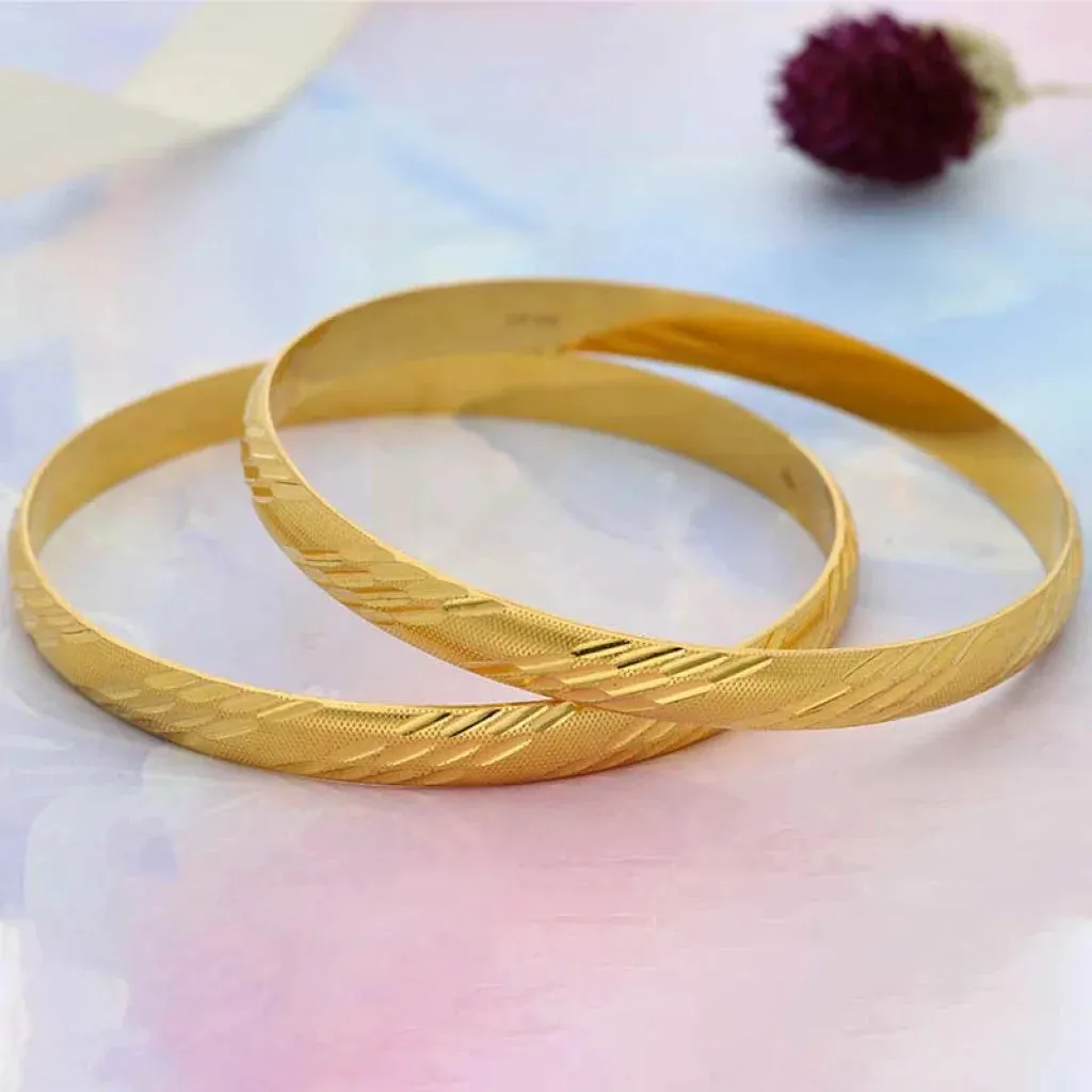 Gold Bangles in 21KT - FKJBNG21K1945