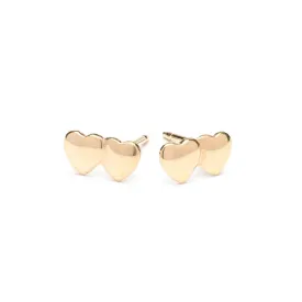 Gold Plated Tiny Hearts Stud Earrings