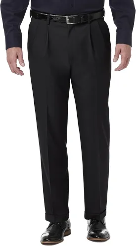 Haggar Men's Premium Comfort Classic Fit Pleat Front Dress Pant (Regular And Big & Tall Sizes)