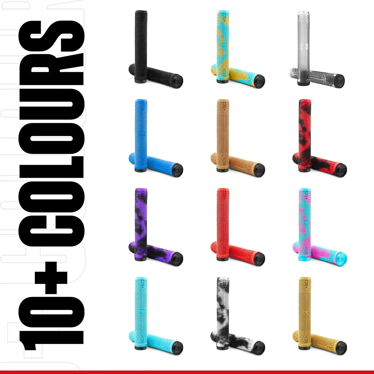 Handlebar Grips for Bikes & Stunt Scooters Cycling Mountain Bike Super Soft Non Slip Longneck Grips Bar Ends Included Fits All Stunt Scooters and BMX Bikes