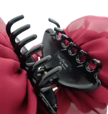 Handmade Very Big Flower Dahlia Motivated Chiffon Hair Claw Clip Women Accessory