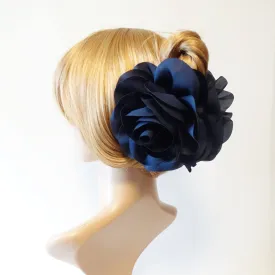 Handmade Very Big Flower Dahlia Motivated Chiffon Hair Claw Clip Women Accessory