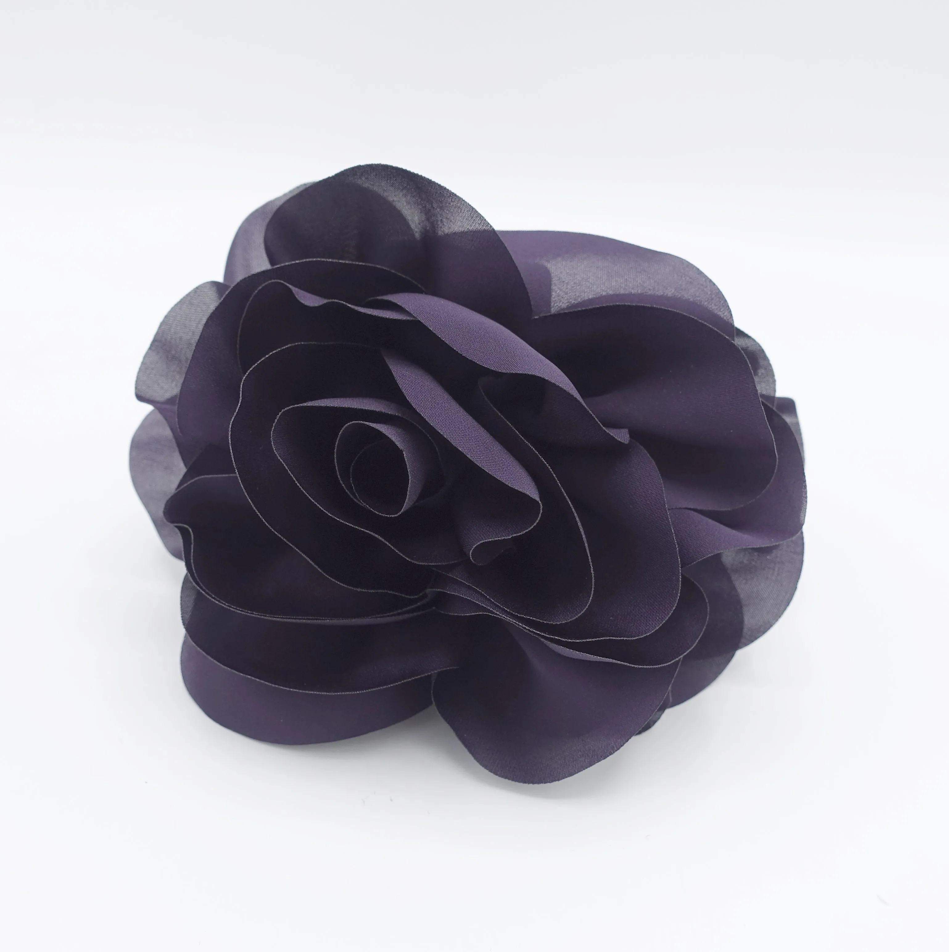 Handmade Very Big Flower Dahlia Motivated Chiffon Hair Claw Clip Women Accessory