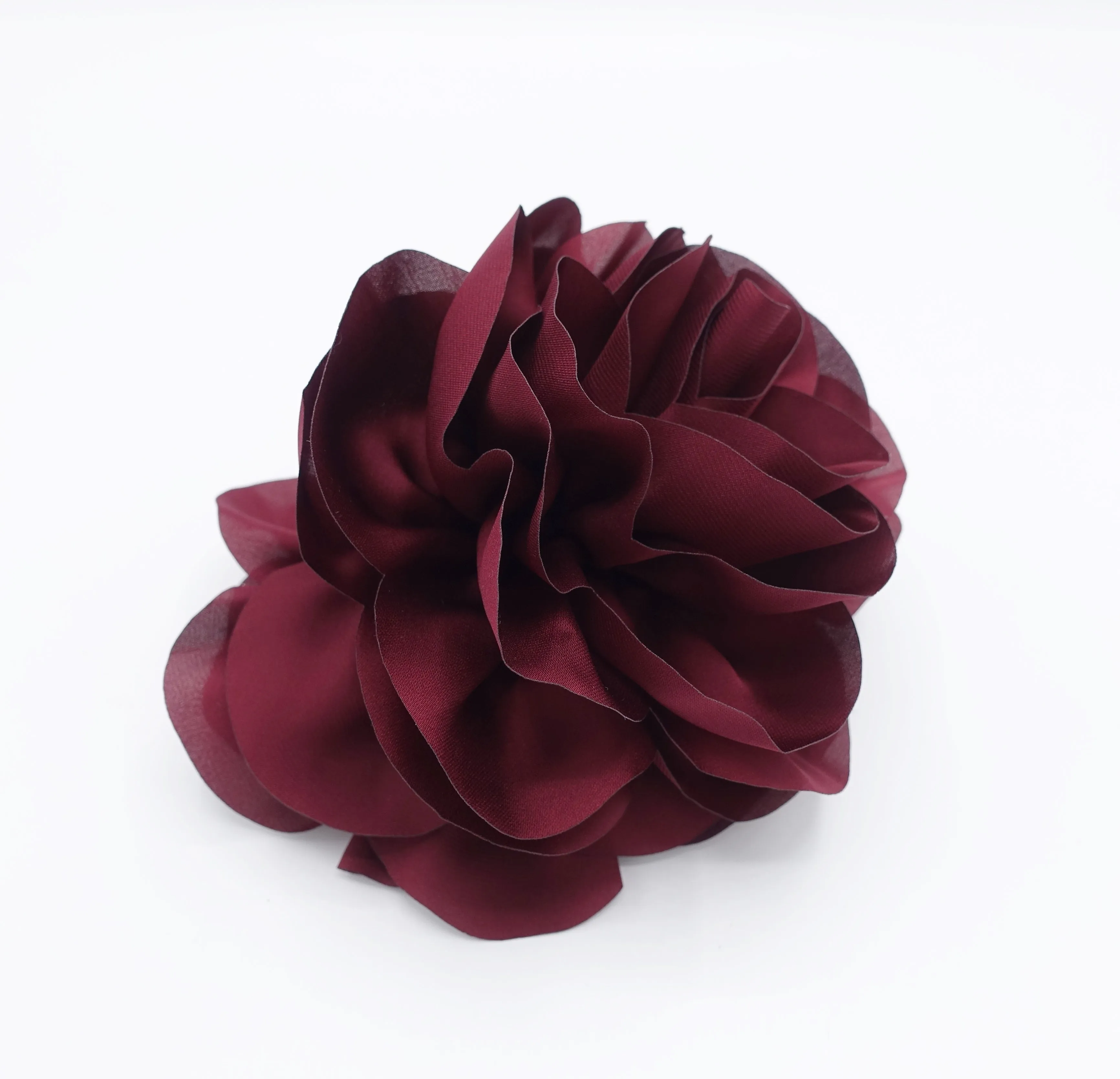 Handmade Very Big Flower Dahlia Motivated Chiffon Hair Claw Clip Women Accessory